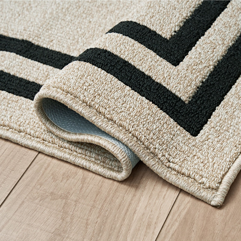 Nautica Double Line Machine Washable All Loop Tufted Rugs 1-Piece, Rectangle 2'2" x 5'