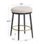 Ensemble de 2 tabourets de comptoir 24,75 po Modern, ensemble de 2 tabourets de comptoir blancs avec structure en fer, coussin éponge, repose-pieds, convient à la cuisine / chambre à coucher / salle à manger.-1908487737-1908487743