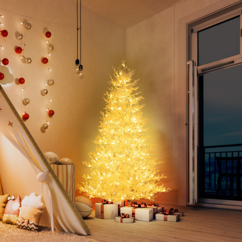 Arbre de Noël artificiel 6 pieds avec lumières DEL