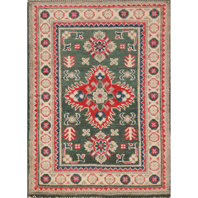 Tapis décoratif vert Kazak