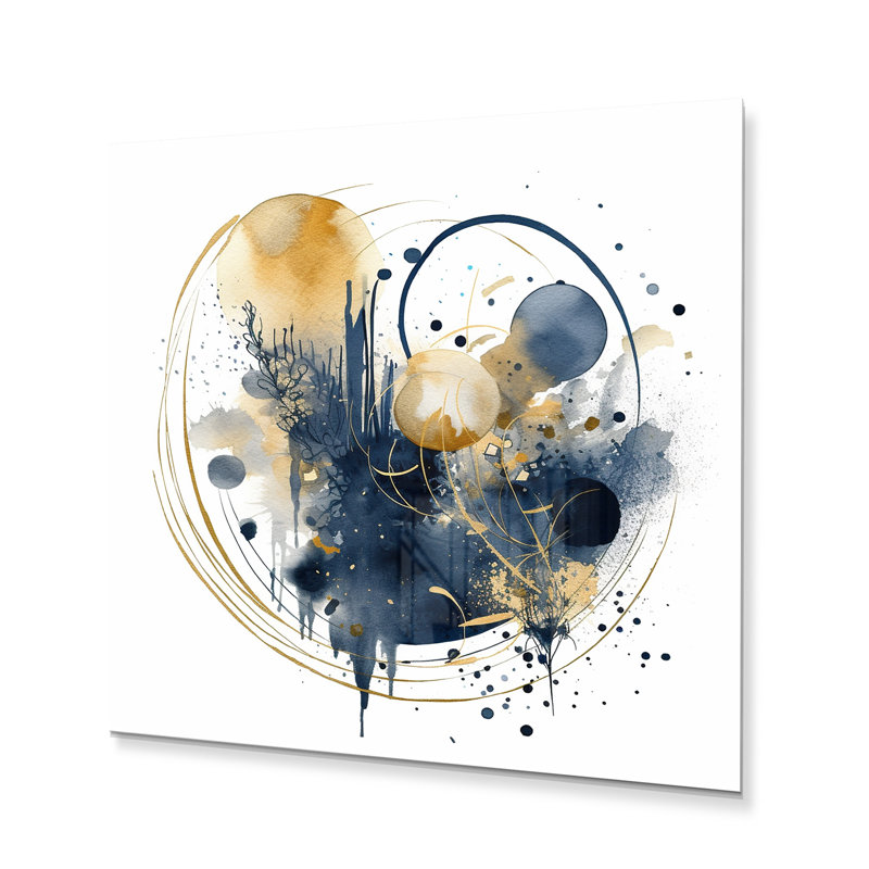 Duperne Duperne Bleu Jaune Minimalims Fludity I, H 29 po x l 29 po x P 1 po