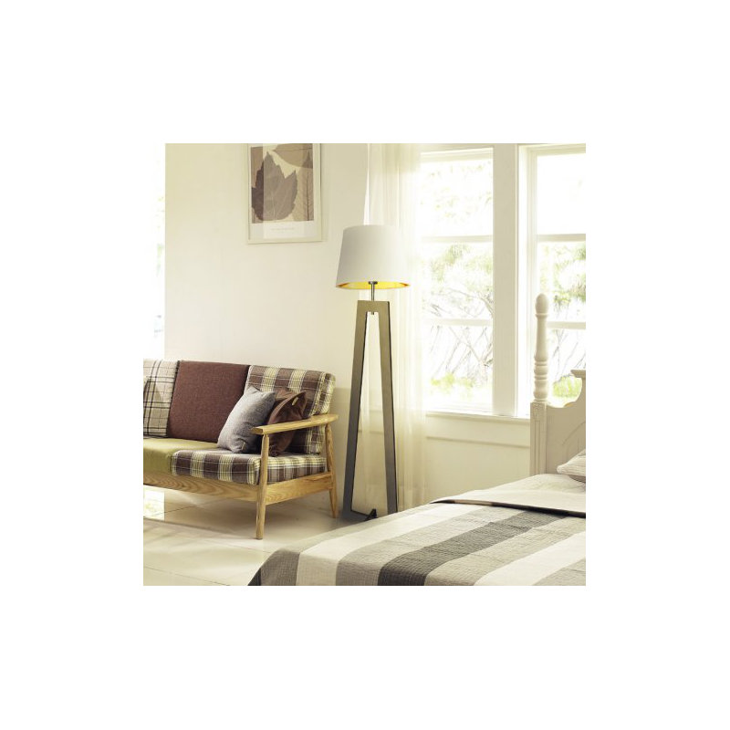 Pip 160cm Novelty Floor Lamp, Brown/Gold Inside, White