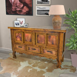 Daveya 66'' Solid Wood Top Console Table