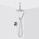 Metro 2-Way Pressure Balance Trim Complete Shower Set - Ceiling Mount - 12" Brass