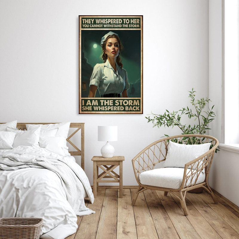 «Nurse I Am The Storm» - 1 pièce, H 36 po x l 24 po x P 1,25 po