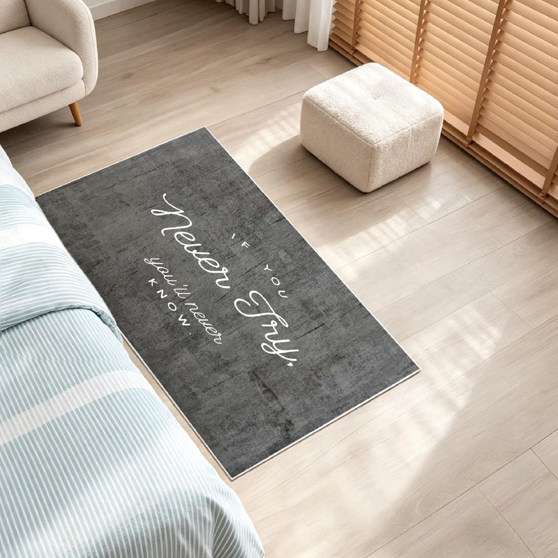 Tapis transparent lavable à la machine, inspirant et inspirant, Rectangle 32 po x 47 po