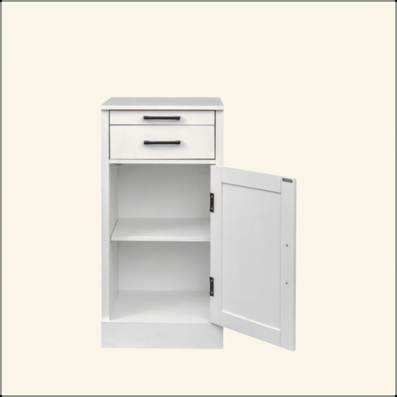 Armoire de bar à vin blanche modulaire avec huche pour salle à manger