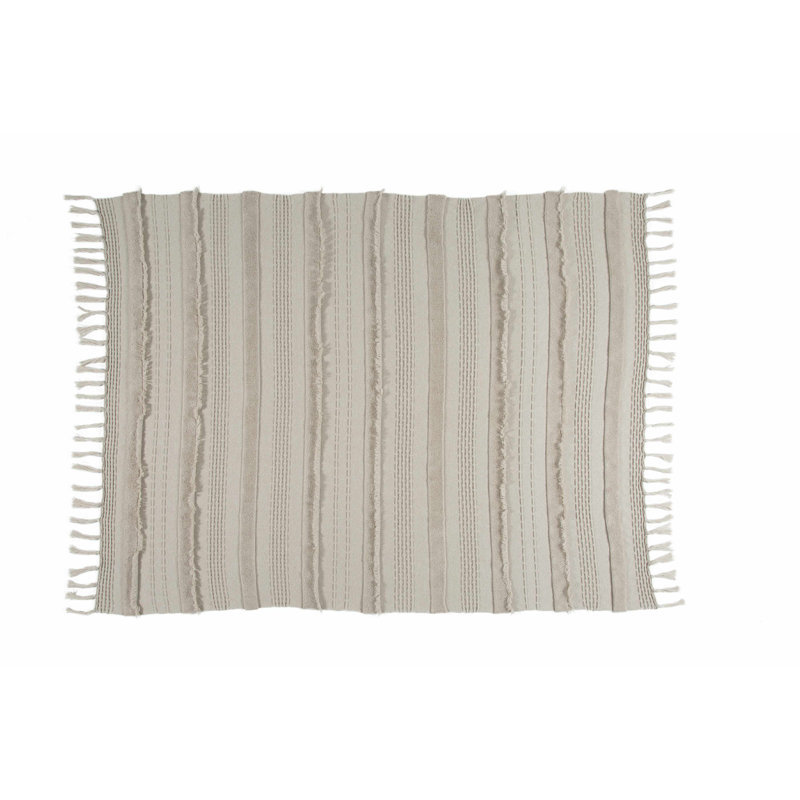 Early Hours Knitted Throw Blanket, Dune White