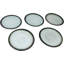 Ensemble de 5 grandes assiettes plates rondes en céramique bleu ciel Seikai