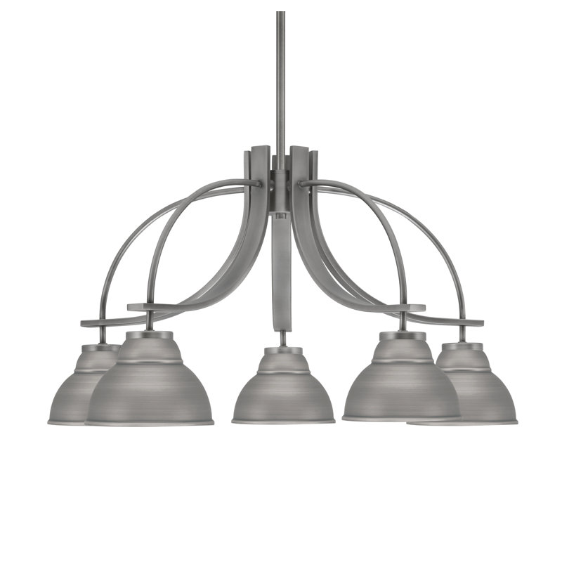 Lustre encastré Cavella, H 16,5 po x l 29 po x P 29 po, Graphite, 5