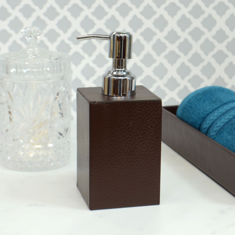 Nia Bathroom Accessory, Chestnut/Silver