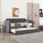 Twin Size Upholstered Daybed With Trundle And USB Charging Design, Velvet Upholstered Daybed Frame, Twin Sofa Bed For Living Room Bedroom, No Box Spring Needed,Plush Velvet Fabric Dark Grey-1442484448