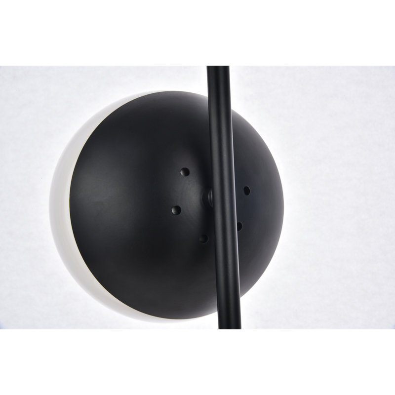 Lampe de table 22 po Yearby, Noir, Blanc givré