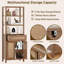 71" Rattan Bookshelf With Drawer And Doors