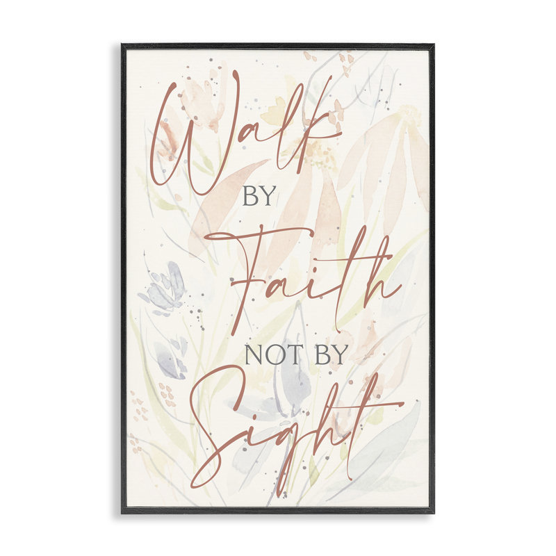 «Walk By Faith», estampe numérique par Krinlox, Giclée encadrée noir minuit, H 24 po x l 16 po