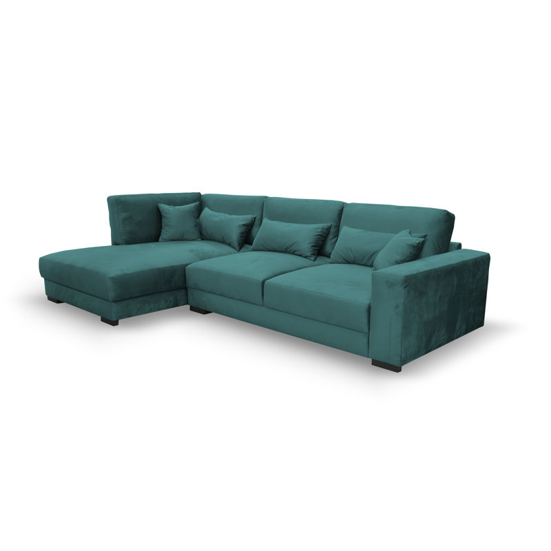 Nahkita 4 Seater Corner Sofa , Left Hand Facing, Green
