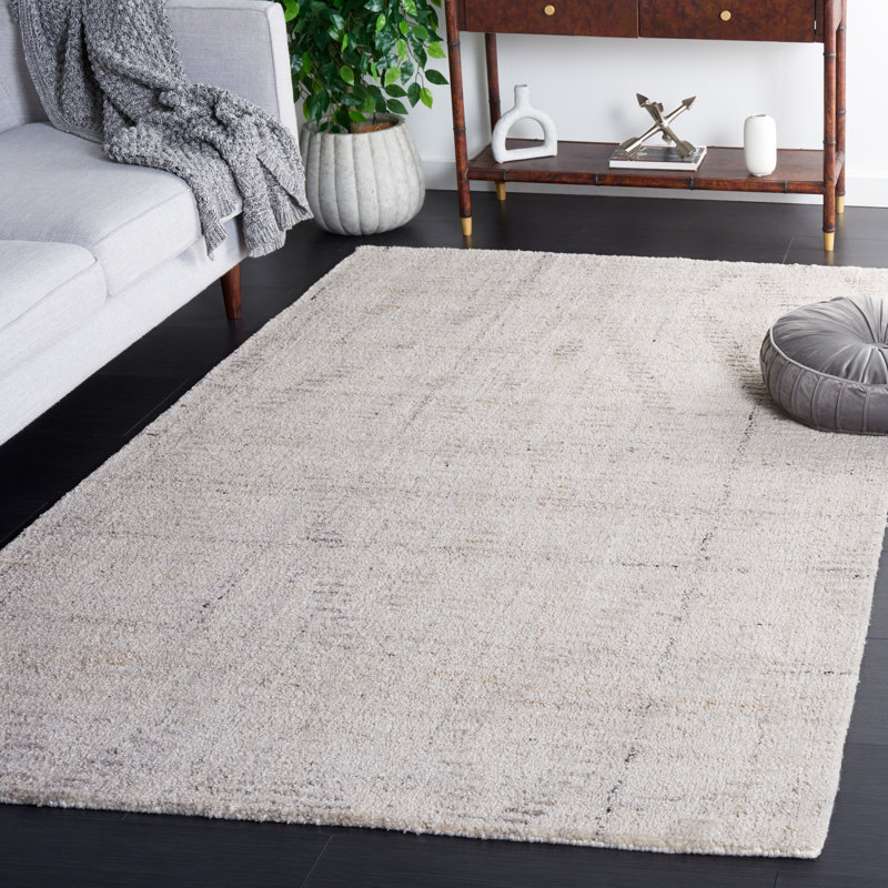 Abstract Hand Tufted Performance Rug, Rectangle 3' x 5'