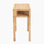 Console bohémienne en rotin naturel et bois d'acacia avec tablette ouverte, vestibules et salons