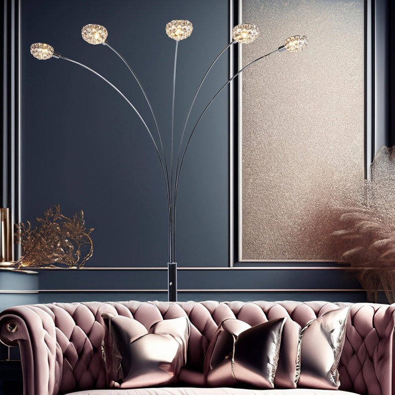 1pc Modern Design Classic Luxury Sleek Multi-head Floor Lamp