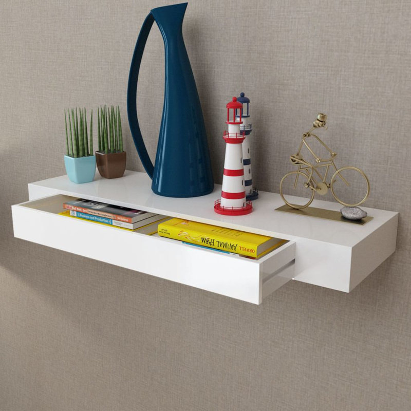 Dugan MDF With A Matte Finish Floating Shelf, 8cm H x 80cm W x 25cm D