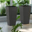 Ensemble de 2 grandes jardinières, décor durable pour patio moderne, 22,8 po