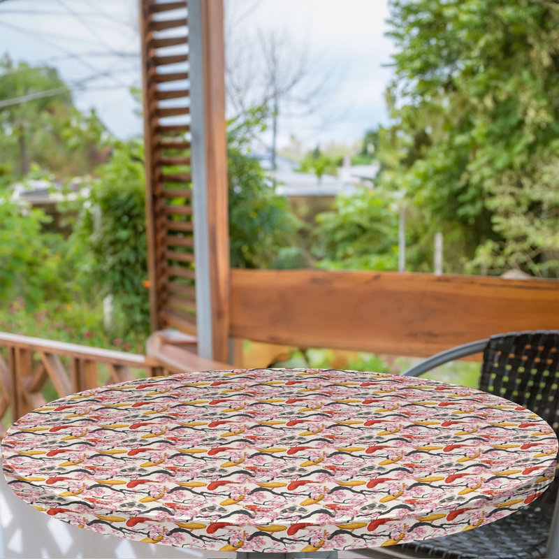 Ambesonne Fitted Round Tablecloth, 67.72" Round