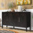 Cortisha Large Storage Cabinet Sideboard with 4 Metal Handles 4 Adjustable Shelves and 4 Doors High Quality Wood Grain Design Easy to Assemble Perfect for Home Organization and Maximizing Storage Space-1228501919