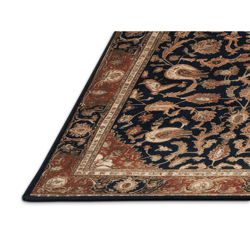 Machine Washable Persian Brown Area Rug, Runner 2' x 4'