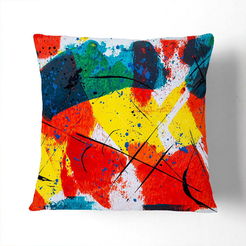 Abstract Square Cushion, Black, 55 x 55 cm