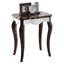 Walnut and White Rectangular End Table