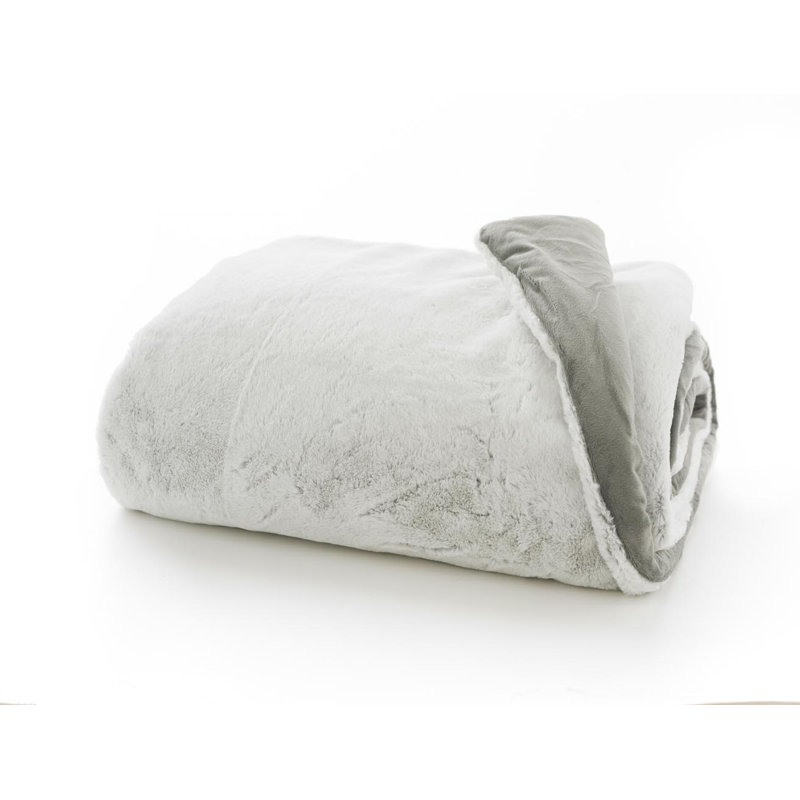 Polyester Throw, Silver, W130 x L180cm