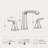 Waterfall Widespread 3-hole Bathroom Sink Faucet in Brushed Nickel-122063311