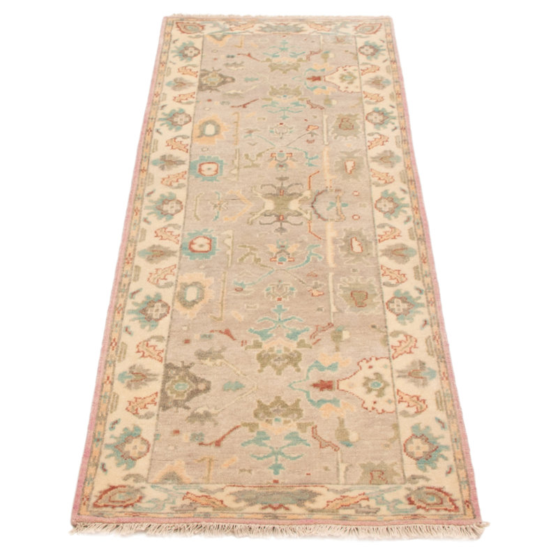 Tapis moderne gris clair Oushak 2 pi 11 po x 8 pi 1 po