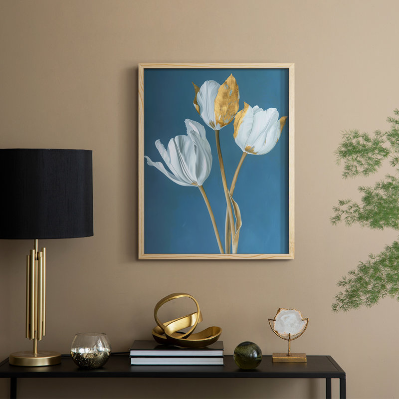 Reproduction encadrée FLORAL Series Cxxxi - bois massif, H 21 po x l 17 po