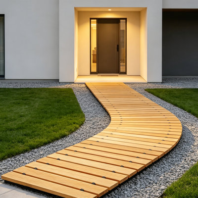 Allée droite en bois