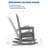 Adirondack Outdoor Poly Lumber Rocking Chair, All Weather HDPE Plastic Patio Rocker Chair with Wide Armrests, 2PCS-1475412582