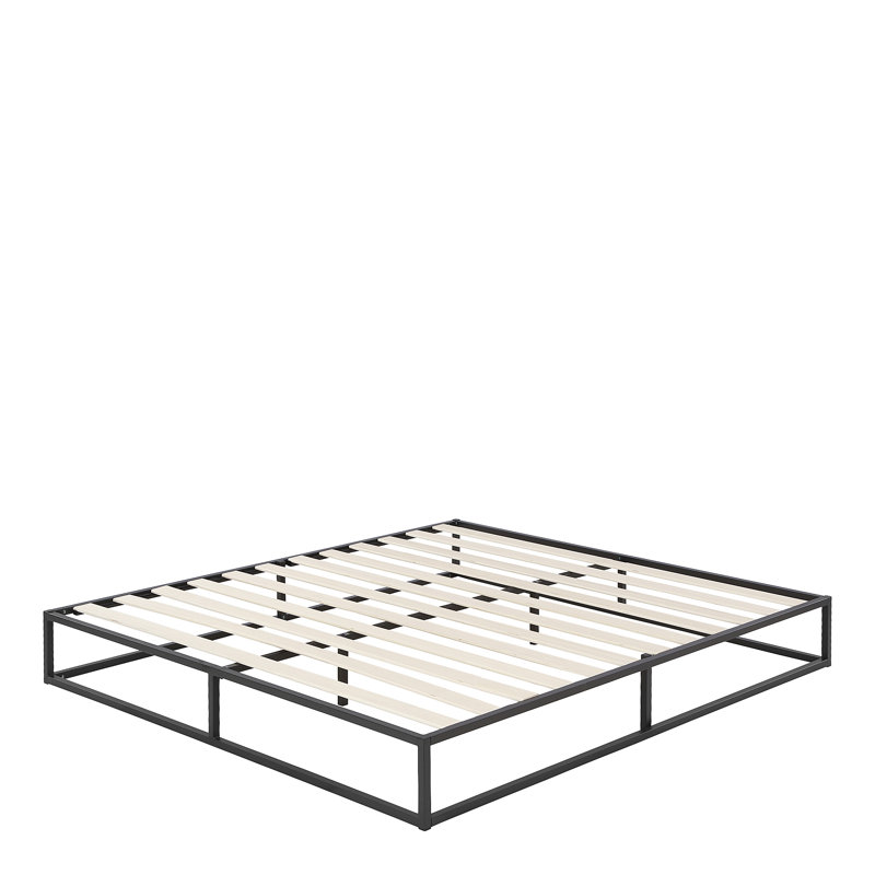 Dekker Metal Bed Frame - 25 cm High, Single (3'), Black
