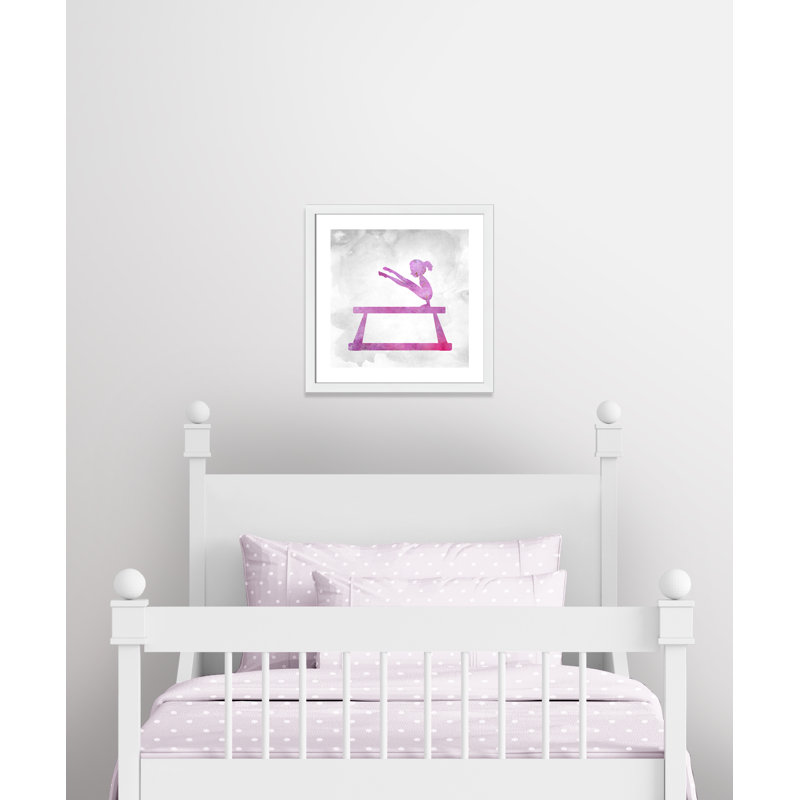 Gymnastique 3, impression sur papier, H 22,5 po x l 22,5 po x P 0,63 po, Cadre blanc