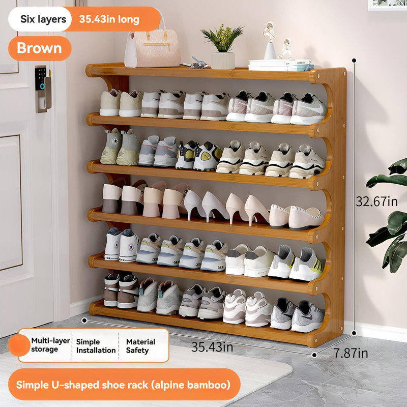 U-Shaped Simple Shoe Rack, Multi-Layer Storage