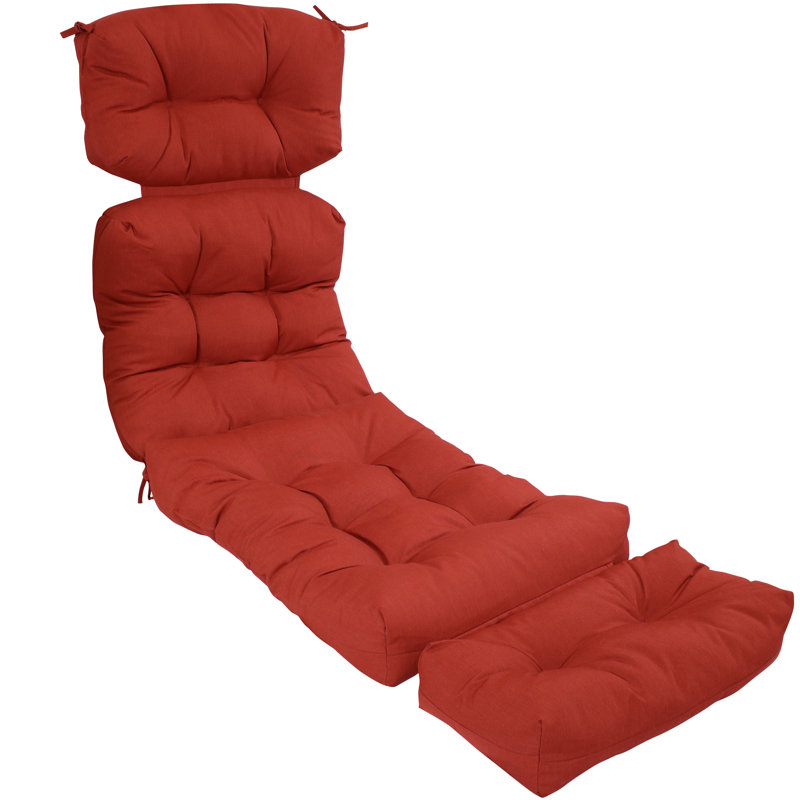 Coussin de chaise longue 23 po x 75 po - Rouge, Rouge