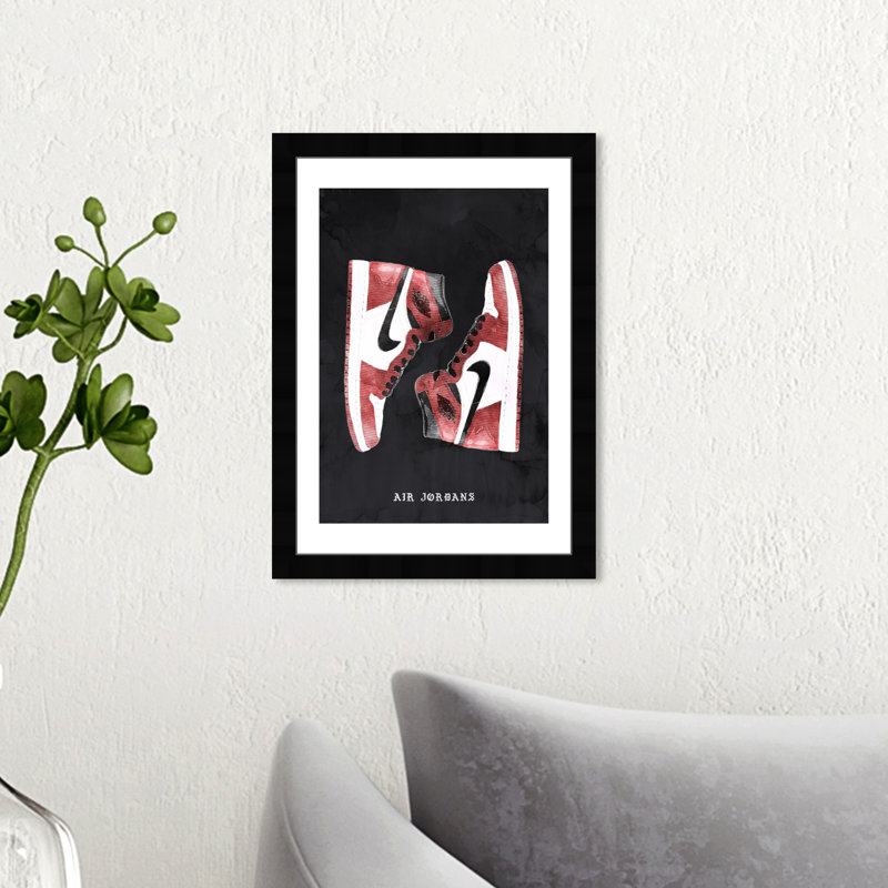 Chaussures de mode classiques et glamour - Reproduction d'art sur papier encadrée