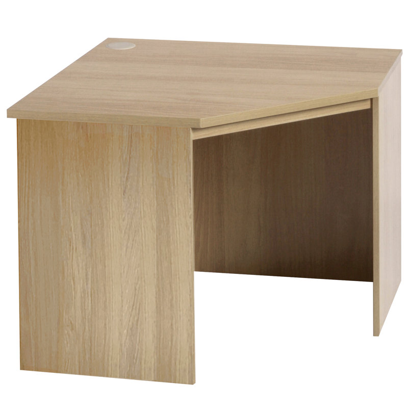 Brittaney Corner Solid Wood Base Writing Desk, Sandstone