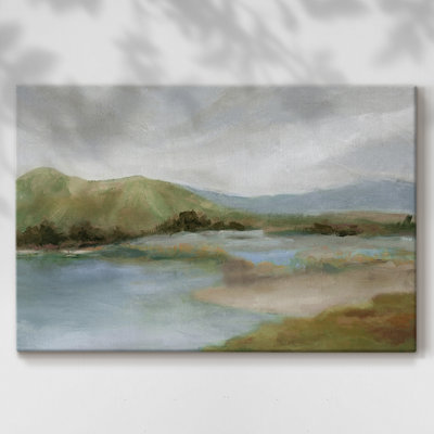 Foothills With Lake -Gallery Wrapped Cavas