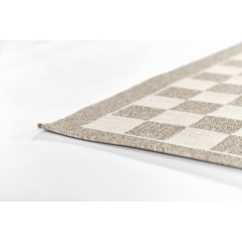 Erin Gates by Momeni Saybrook Check Gray Indoor / Outdoor Area Rug, Rectangle 8' x 10', Gray