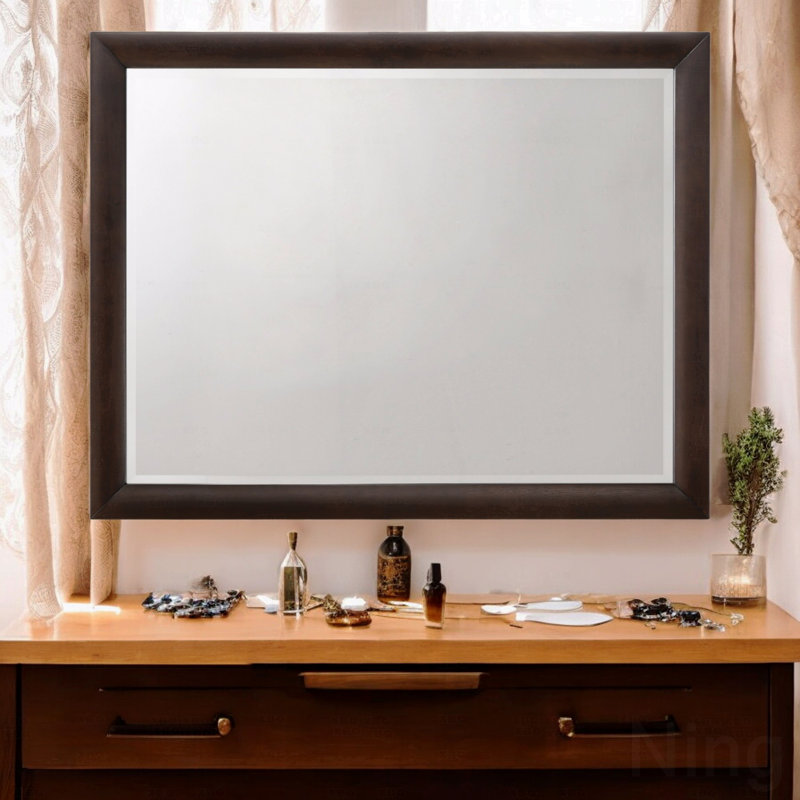 Rectangular Wood Framed Wall Mirror