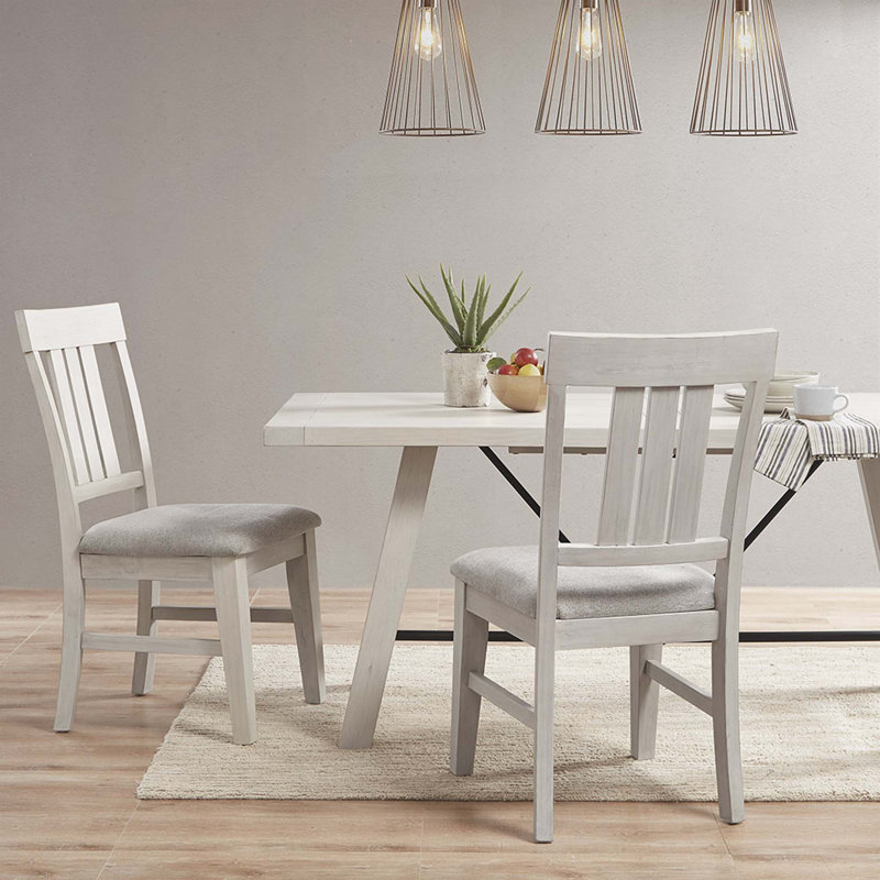 Chaise sans accoudoirs de salle à manger, Blanc récupéré