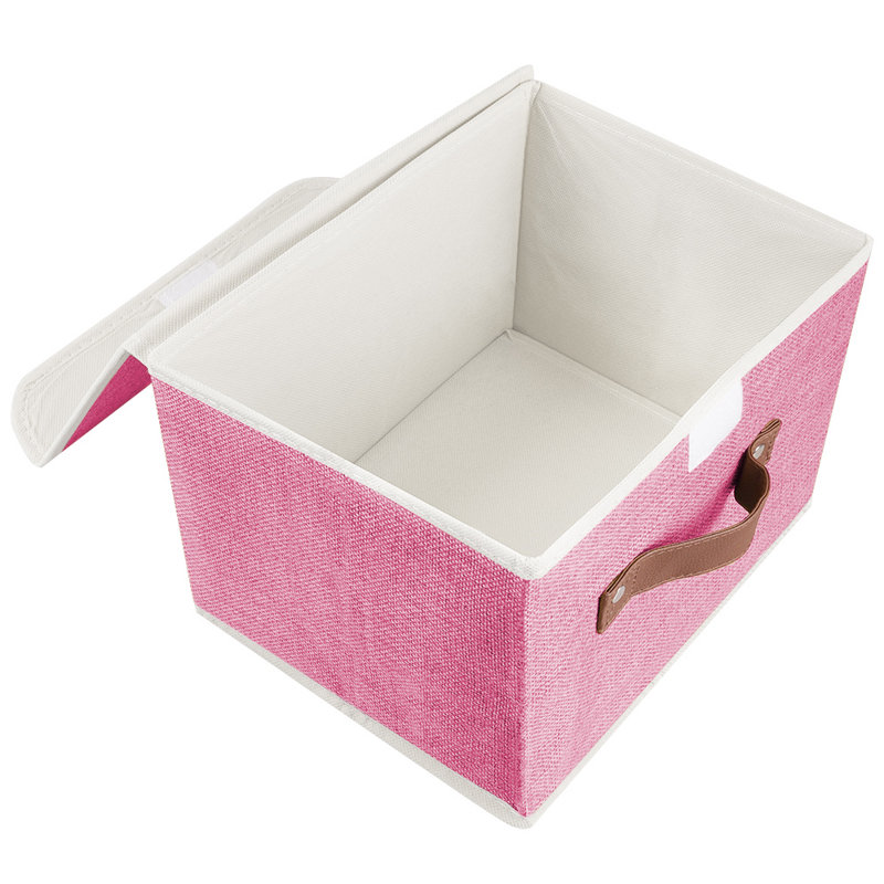 Ensemble de boîtes en tissu, Rose, H 10 po x l 155 po x P 10 po