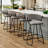 Upholstered Counter Stool With Metal Frame-87213683-87213695