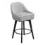 Tabourets de bar pivotants de 26 po à hauteur de comptoir avec pieds en métal, chaises pour îlot avec dossier enveloppant, similicuir - brun (ensemble de 3)-114599413-114599415