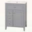 Meuble-lavabo moderne avec lavabo, 3 tiroirs, conception compacte-117983467